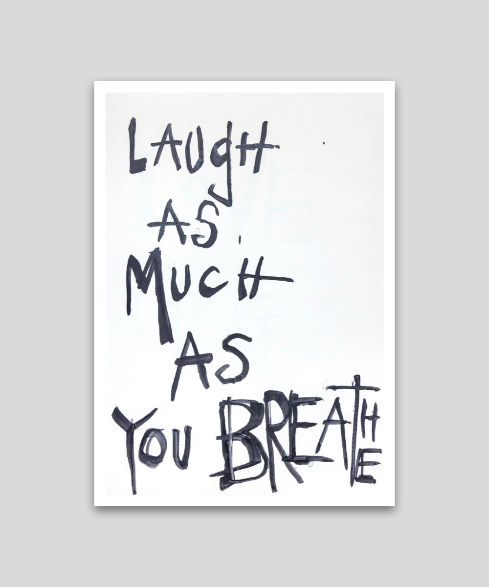 Laugh As Much As You Breathe - Postcard